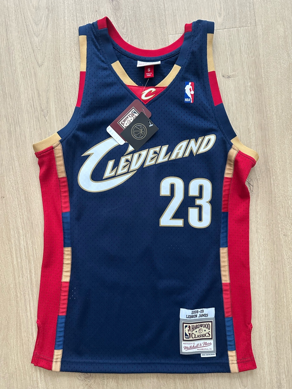 Mitchell & Ness Cleveland Kids Jersey - Navy/Red/Gold